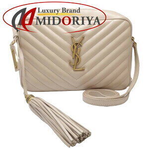 SAINT LAURENT PARIS Lou Camera Bag Beige Pink Tan Leather Shoulder